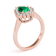 Adored Color Rings Pear Diamond Engagement Ring in 10K/14K gold and platinum with certified lab-grown or natural diamonds