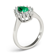 Adored Color Rings Pear Diamond Engagement Ring in 10K/14K gold and platinum with certified lab-grown or natural diamonds