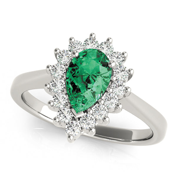 Adored Color Rings Pear Diamond Engagement Ring in 10K/14K gold and platinum with certified lab-grown or natural diamonds