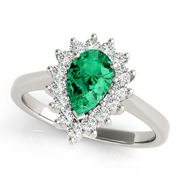 Adored Color Rings Pear Diamond Engagement Ring in 10K/14K gold and platinum with certified lab-grown or natural diamonds