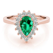 Adored Color Rings Pear Diamond Engagement Ring in 10K/14K gold and platinum with certified lab-grown or natural diamonds
