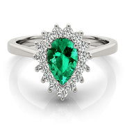 Adored Color Rings Pear Diamond Engagement Ring in 10K/14K gold and platinum with certified lab-grown or natural diamonds