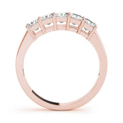 Fancy Princess Half Eternity Ring in Gold & Platinum