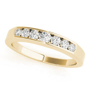 Channel Set Half Eternity Ring in 10K/14K gold and platinum with certified lab-grown or natural diamonds