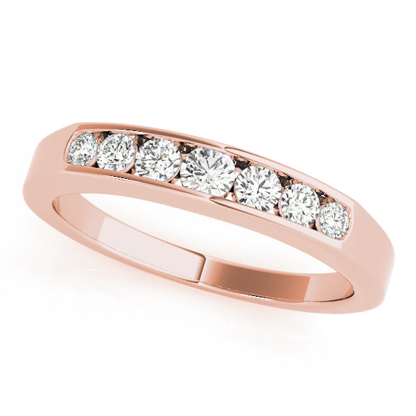 Channel Set Half Eternity Ring in Gold & Platinum