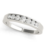 Channel Set Half Eternity Ring in Gold & Platinum