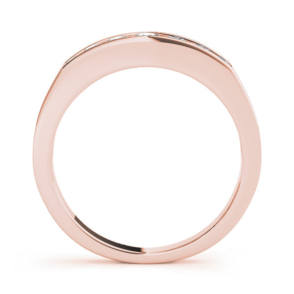 Channel Set Half Eternity Ring in Gold & Platinum