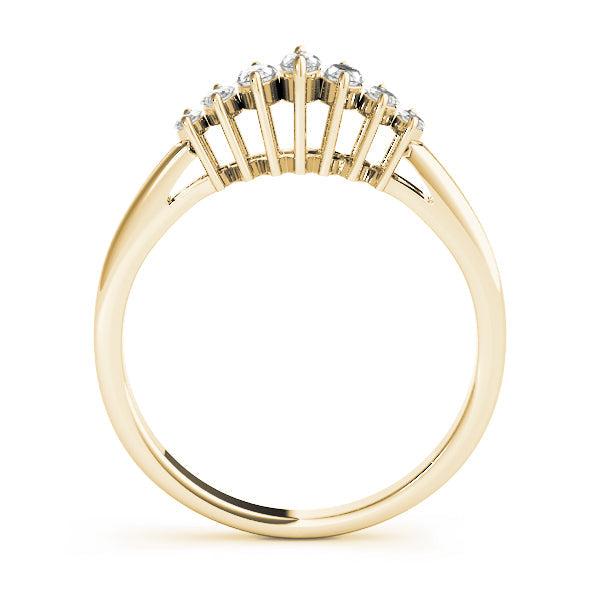 Fancy Marquise Half Eternity Ring in Gold & Platinum