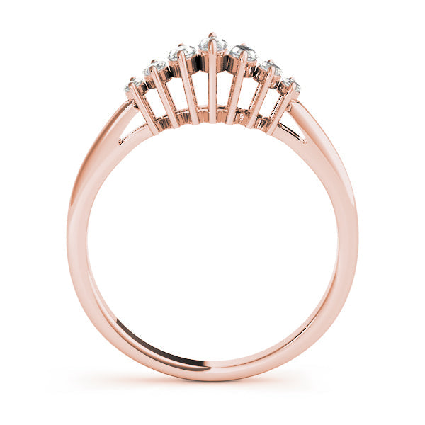Fancy Marquise Half Eternity Ring in Gold & Platinum