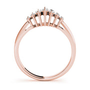 Fancy Marquise Half Eternity Ring in Gold & Platinum