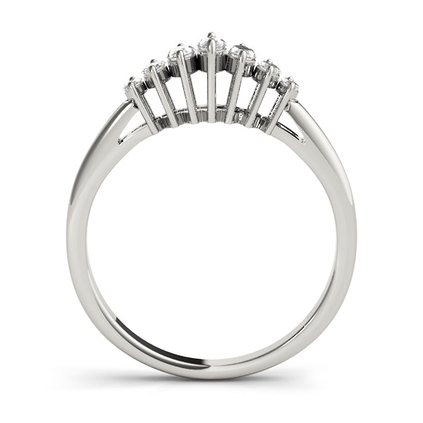Fancy Marquise Half Eternity Ring in Gold & Platinum