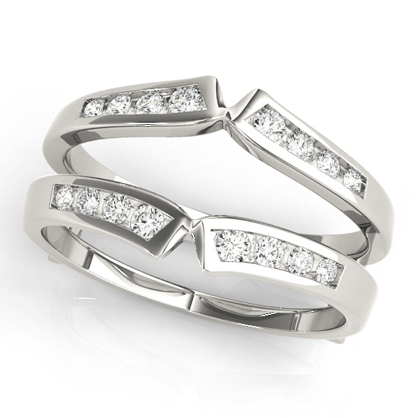 Wraps & Inserts Half Eternity Ring in Gold & Platinum