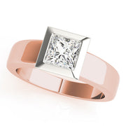 Couture Solitaires Princess Diamond Engagement Ring in 10K/14K gold and platinum with certified lab-grown or natural diamonds
