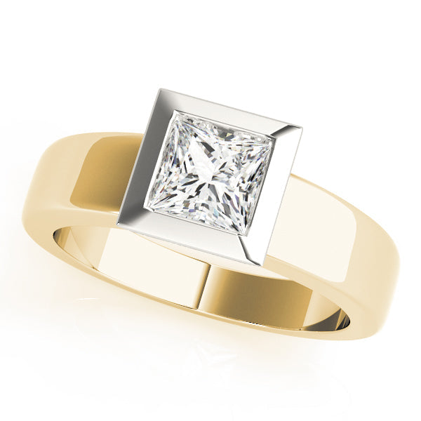Couture Solitaires Princess Diamond Engagement Ring in 10K/14K gold and platinum with certified lab-grown or natural diamonds