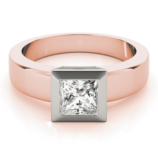 Couture Solitaires Princess Diamond Engagement Ring in 10K/14K gold and platinum with certified lab-grown or natural diamonds