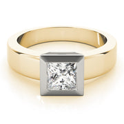 Couture Solitaires Princess Diamond Engagement Ring in 10K/14K gold and platinum with certified lab-grown or natural diamonds