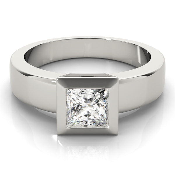 Couture Solitaires Princess Diamond Engagement Ring in 10K/14K gold and platinum with certified lab-grown or natural diamonds