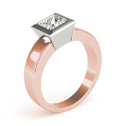 Couture Solitaires Princess Diamond Engagement Ring in 10K/14K gold and platinum with certified lab-grown or natural diamonds