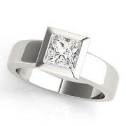 Couture Solitaires Princess Diamond Engagement Ring in 10K/14K gold and platinum with certified lab-grown or natural diamonds