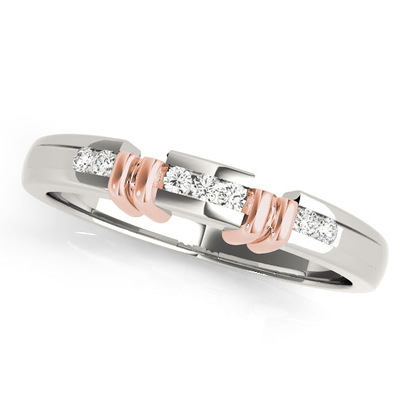 Channel Set Half Eternity Ring in Gold & Platinum