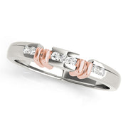 Channel Set Half Eternity Ring in Gold & Platinum