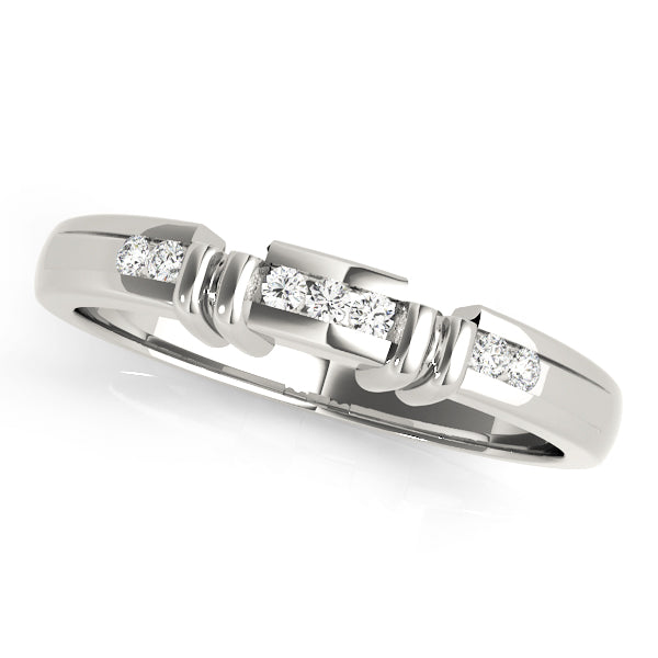 Channel Set Half Eternity Ring in Gold & Platinum