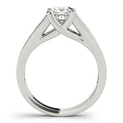 Elegant Trellis Princess Diamond Engagement Ring in 10K/14K gold and platinum with certified lab-grown or natural diamonds