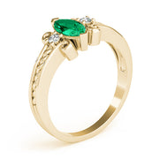 Heirloom Color Rings Marquise Diamond Engagement Ring in 10K/14K gold and platinum with certified lab-grown or natural diamonds
