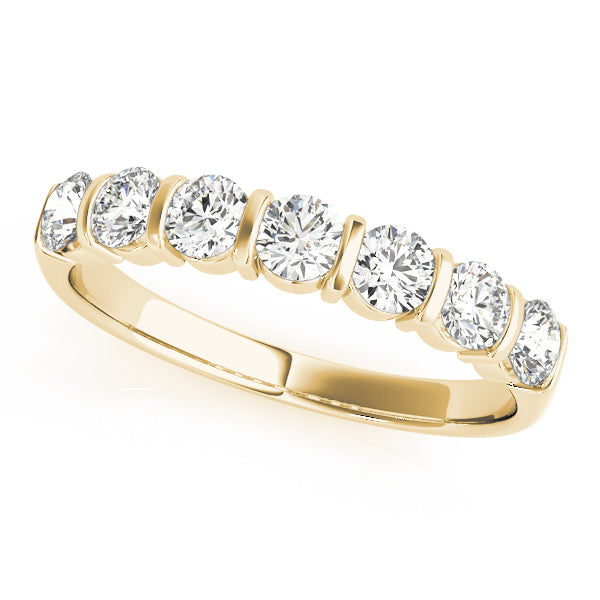 Bar Set Half Eternity Ring in 10K/14K gold and platinum with certified lab-grown or natural diamonds