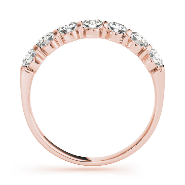 Bar Set Half Eternity Ring in Gold & Platinum