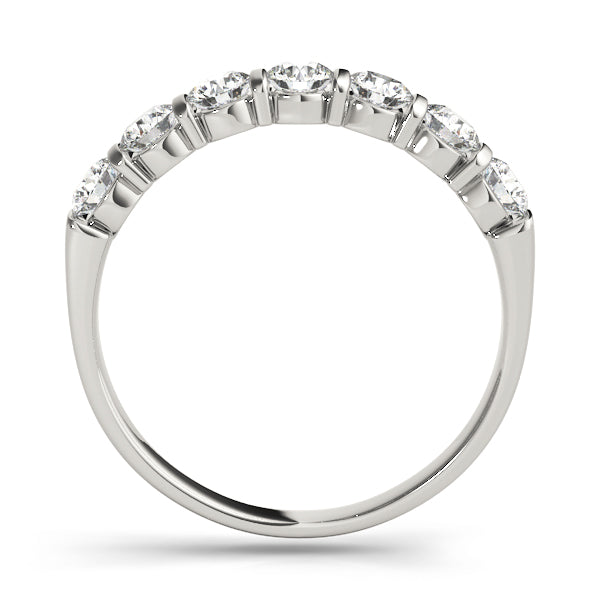 Bar Set Half Eternity Ring in Gold & Platinum