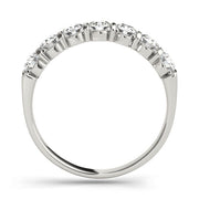 Bar Set Half Eternity Ring in Gold & Platinum