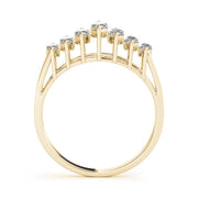 Fancy Marquise Half Eternity Ring in Gold & Platinum