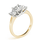 Princess Cut Three Stone Diamond Ring in 10K/14K gold and platinum with certified lab-grown or natural diamonds