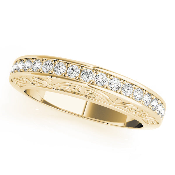 Diamond Half Eternity Ring in 10K/14K gold and platinum with certified lab-grown or natural diamonds