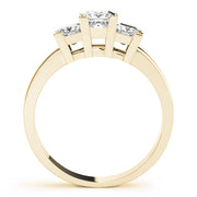 Princess Cut Three Stone Diamond Ring in 10K/14K gold and platinum with certified lab-grown or natural diamonds