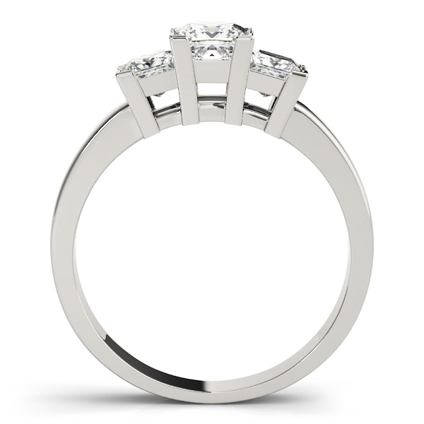 Princess Cut Three Stone Diamond Ring in 10K/14K gold and platinum with certified lab-grown or natural diamonds