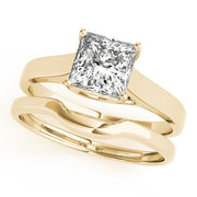 Signature Trellis Princess Diamond Engagement Ring in 10K/14K gold and platinum with certified lab-grown or natural diamonds
