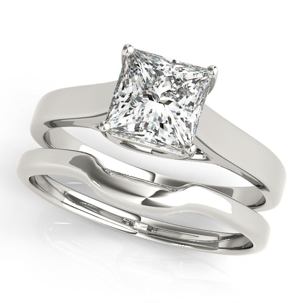 Signature Trellis Princess Diamond Engagement Ring in 10K/14K gold and platinum with certified lab-grown or natural diamonds