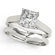 Signature Trellis Princess Diamond Engagement Ring in 10K/14K gold and platinum with certified lab-grown or natural diamonds
