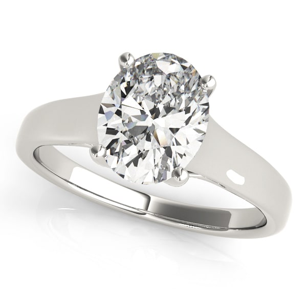 Oval Engagement Ring - Trellis Collection in 10K/14K gold and platinum with certified lab-grown or natural diamonds