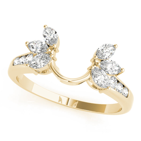 Nature Inspired Wraps & Inserts Half Eternity Ring in 10K/14K gold and platinum with certified lab-grown or natural diamonds