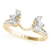 Nature Inspired Wraps & Inserts Half Eternity Ring in 10K/14K gold and platinum with certified lab-grown or natural diamonds