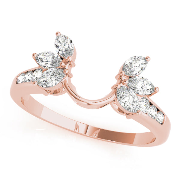 Nature Inspired Wraps & Inserts Half Eternity Ring in Gold & Platinum