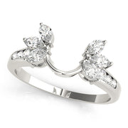 Nature Inspired Wraps & Inserts Half Eternity Ring in Gold & Platinum