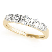 Bar Set Half Eternity Ring in 10K/14K gold and platinum with certified lab-grown or natural diamonds