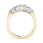 Bar Set Half Eternity Ring in Gold & Platinum