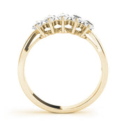 Fancy Marquise Half Eternity Ring in Gold & Platinum
