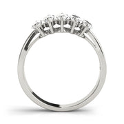 Fancy Marquise Half Eternity Ring in Gold & Platinum