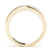 Channel Fancy Princess Cut Half Eternity Ring in Gold & Platinum